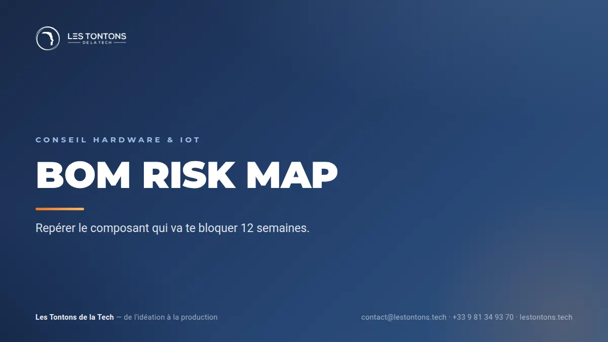 BOM Risk Map : la méthode simple pour repérer le composant qui va vous bloquer 12 semaines