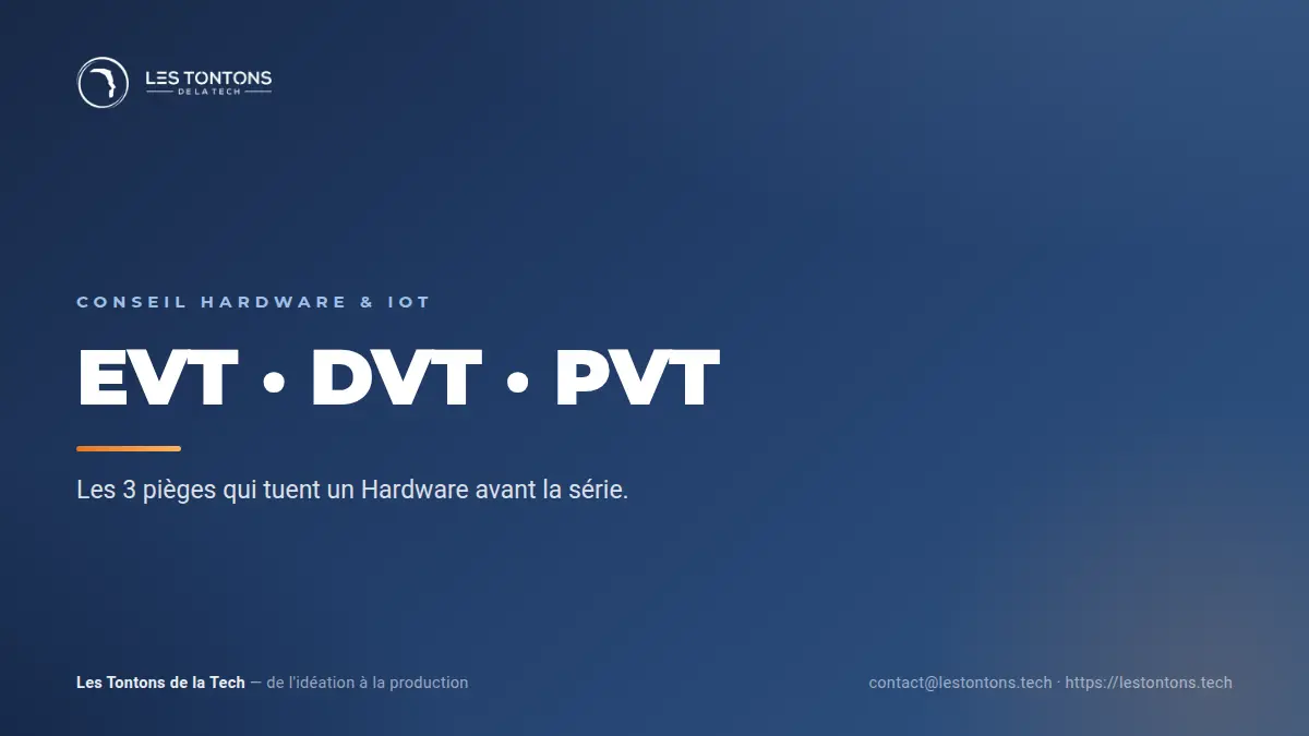 Checkpoints EVT/DVT/PVT : 3 pièges qui tuent un Hardware avant la série